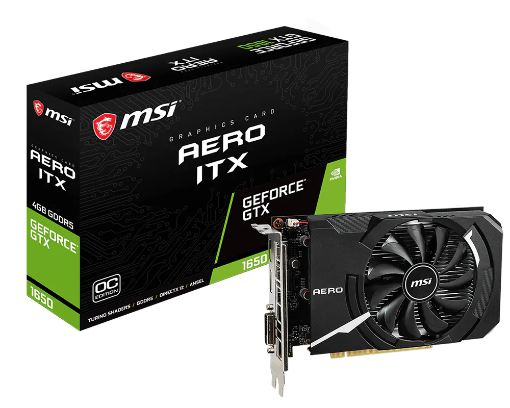 MSI GeForce GTX 1650 AERO ITX 4G OC Graphics Card